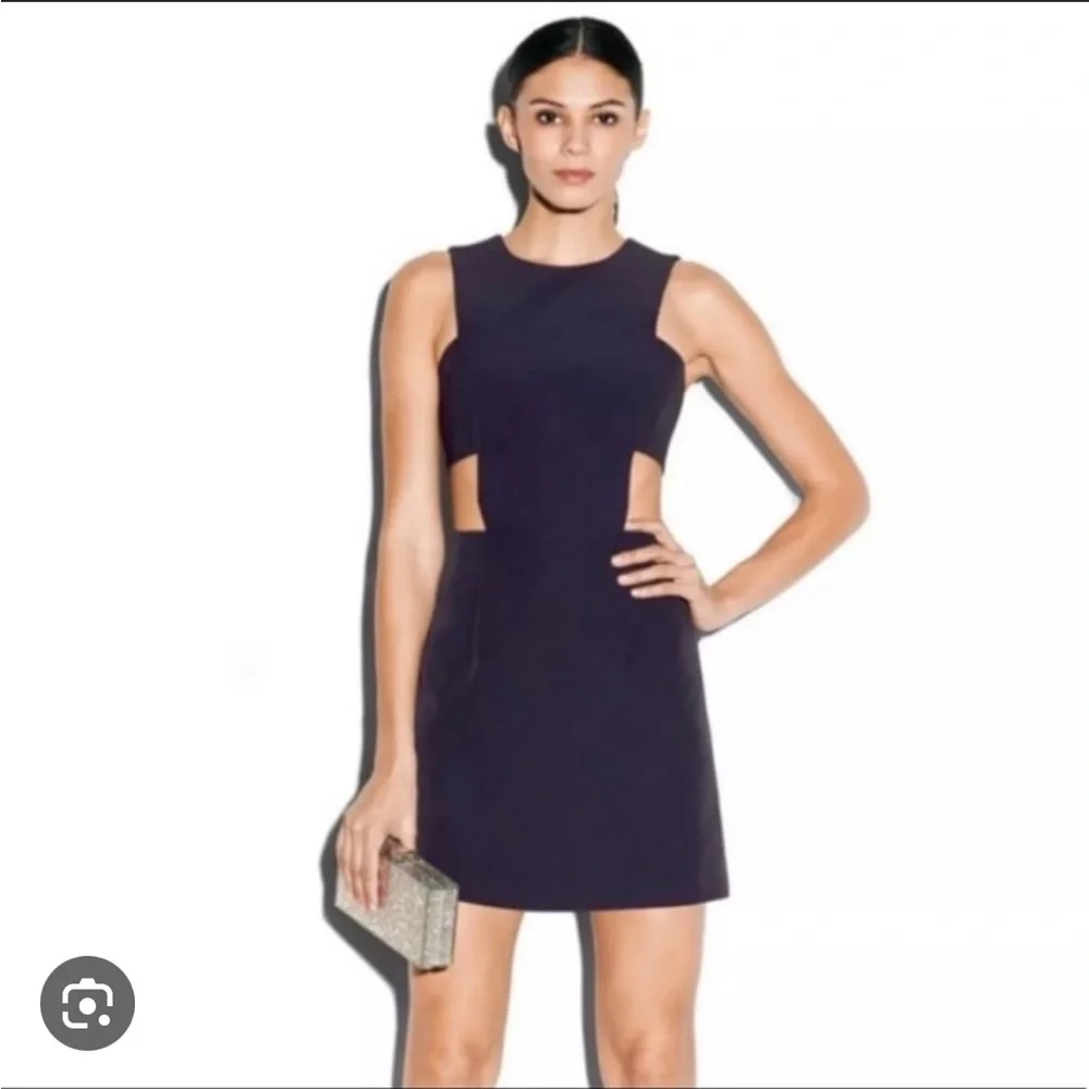 MILLY NAVY BLUE CUT OUT MINI DRESS - Picture 1 of 5